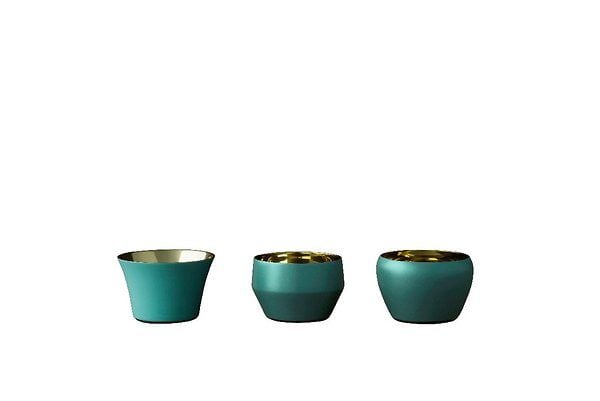 Skultuna Ljuslykta Kin Azure 3-pack