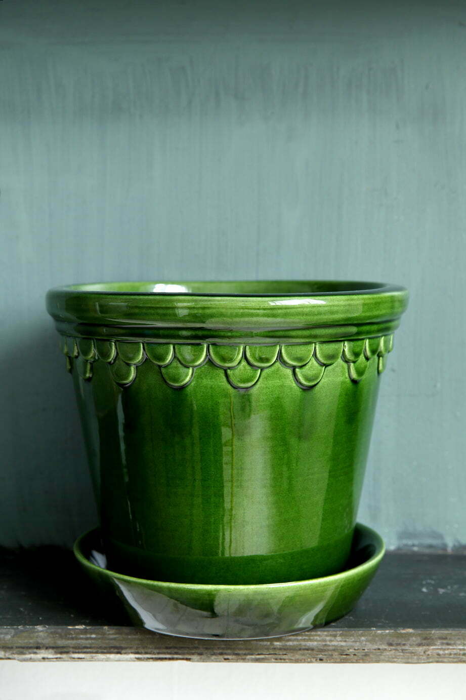 Bergs Potter kruka m.fat Copenhagen 18 cm grön