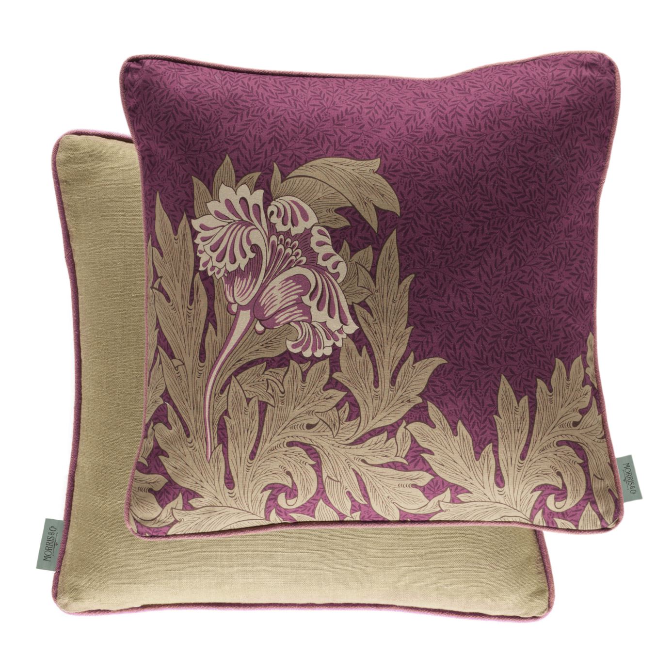 William Morris kudde Tulip Heather/Olive