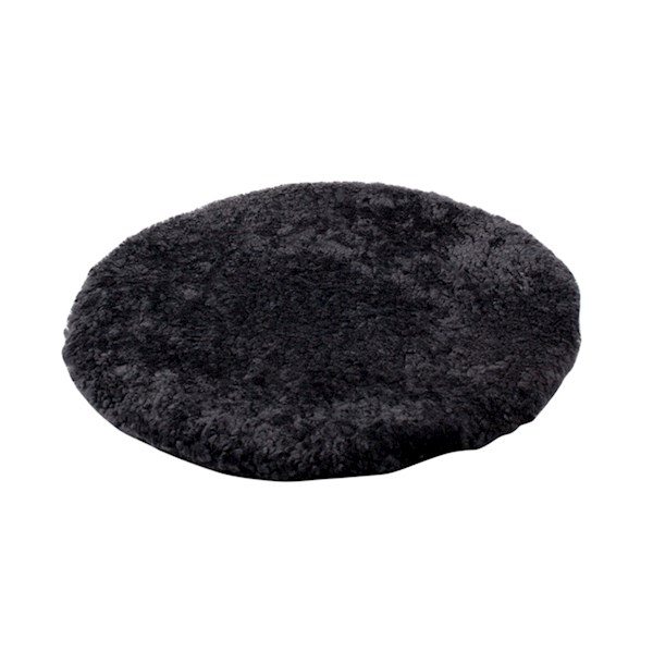 SHEPHERD IDA fårskinnsdyna 38cm rund SVART