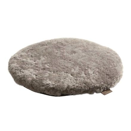 SHEPHERD Ida fårskinnsdyna 38 cm rund stone