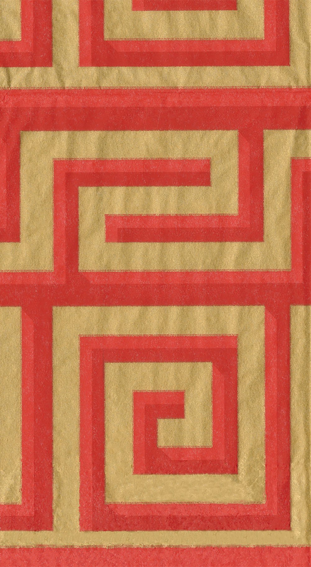 Caspari Servetter Greek meander red/gold 12x20cm