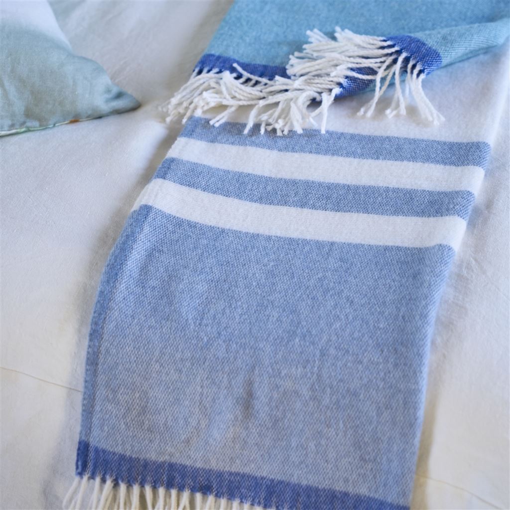 Designers Guild pläd Chaumont Ocean 130x190 cm