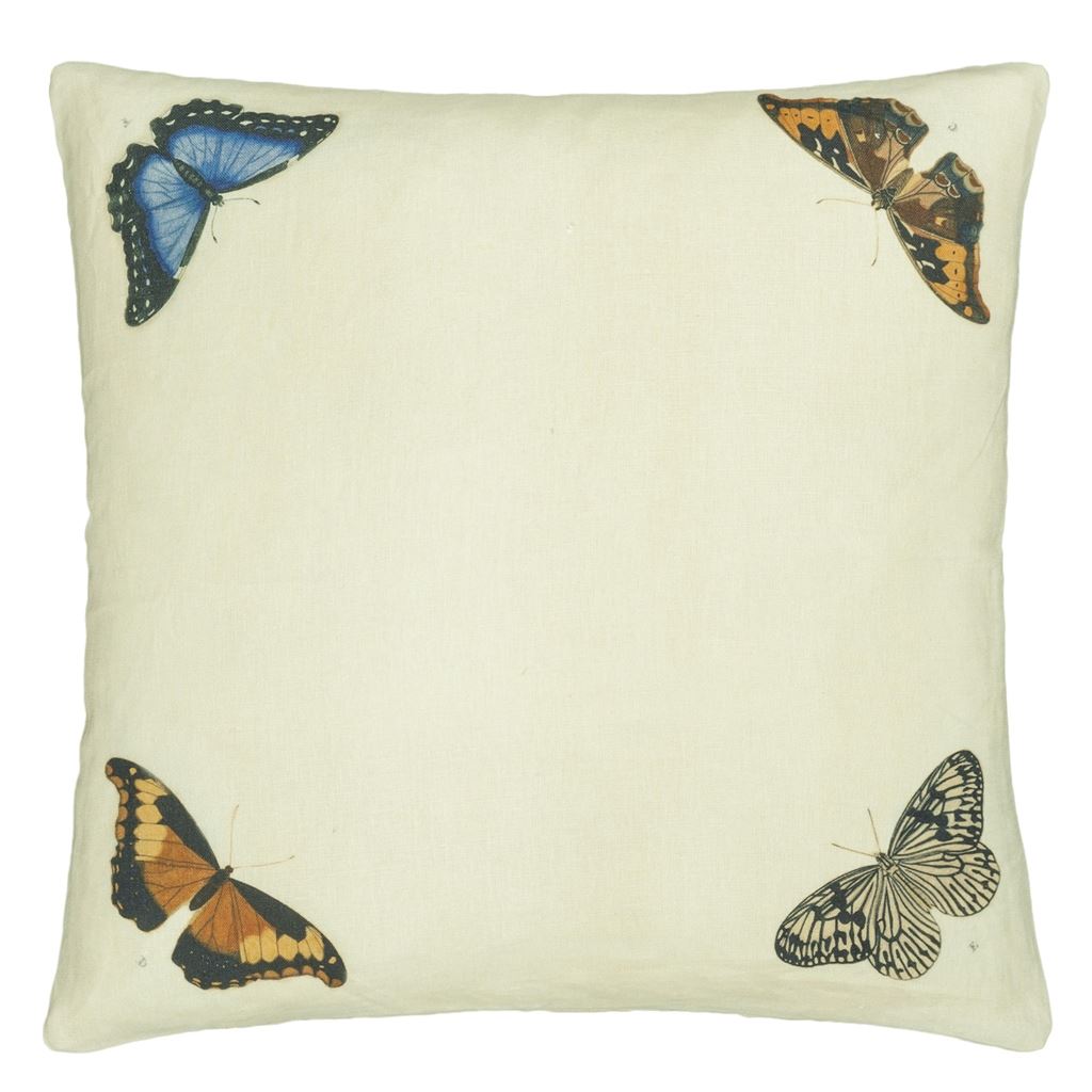 Designers Guild kudde Mirrored Butterflies Parchment 50x50 cm
