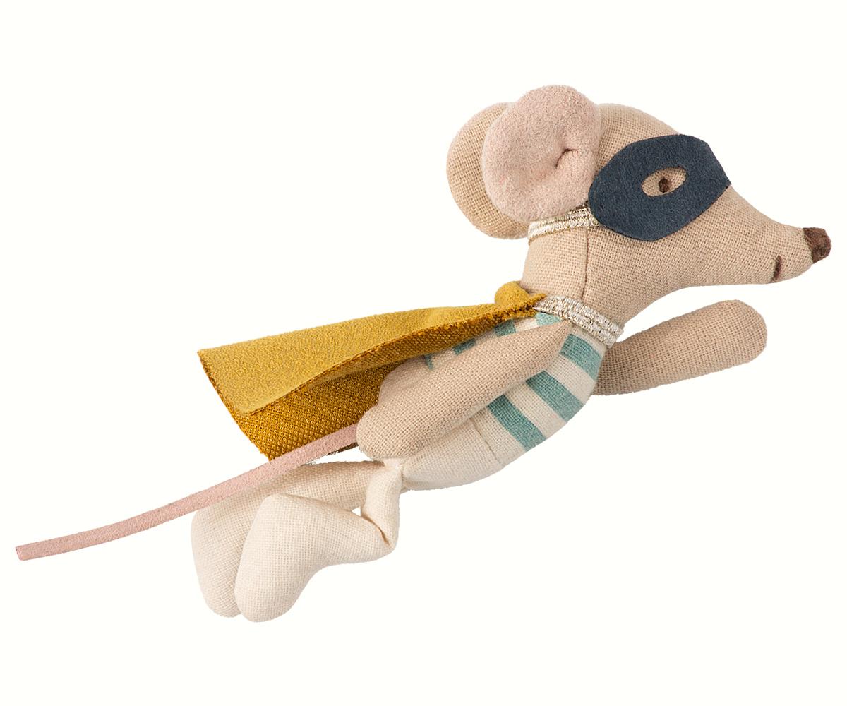 Maileg Superhero Mouse in Suitcase