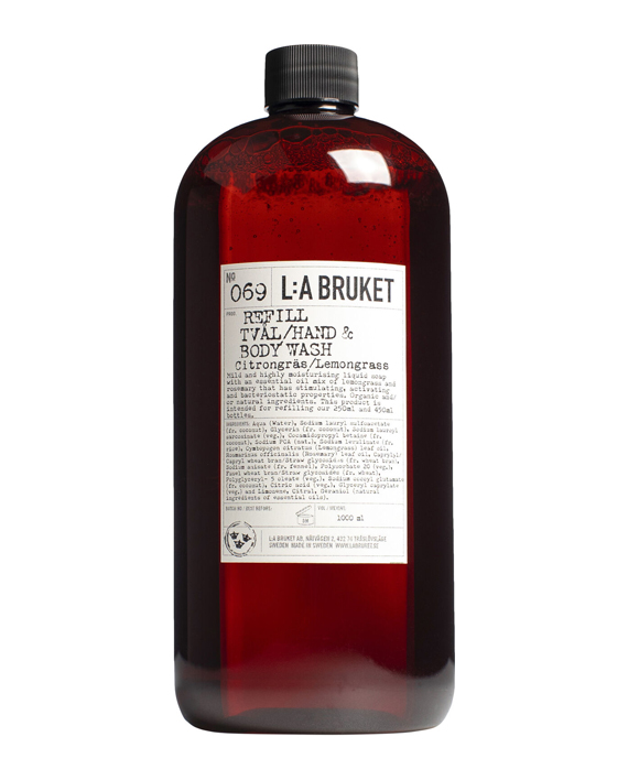 L:a Bruket Flytande Tvål Refill Citrongräs 1L