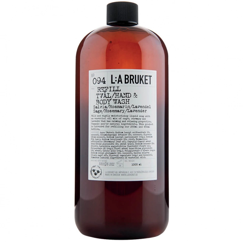 L:a Bruket Flytande Tvål Refill Salvia/Rosmarin/Lavendel 1L
