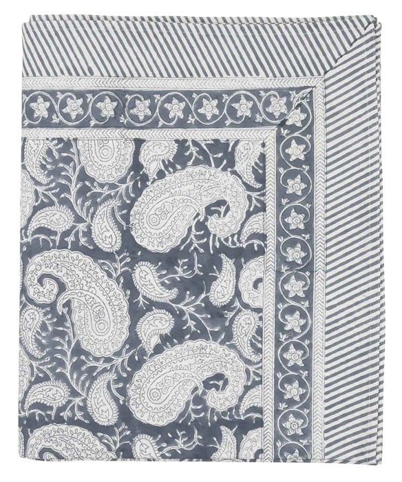 Chamois duk Big Paisley Sea Blue 150x230 cm