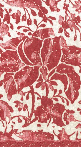Caspari Servetter Plantation print vintage red