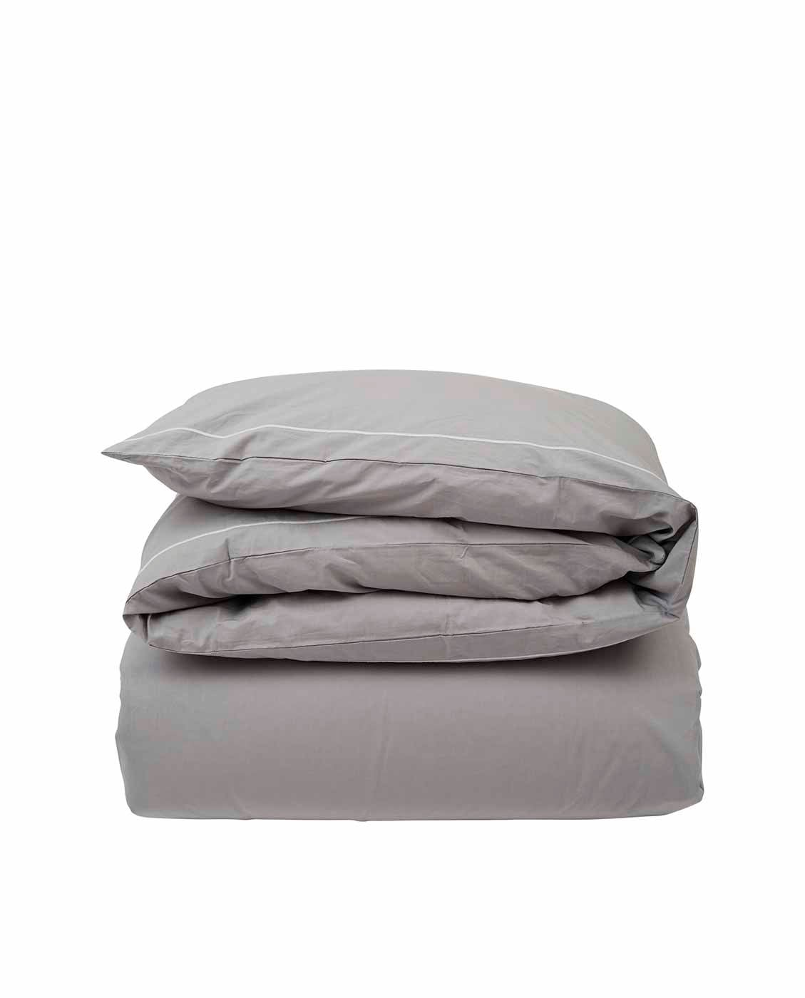 Lexington Hotel Percale White/Gray Duvet