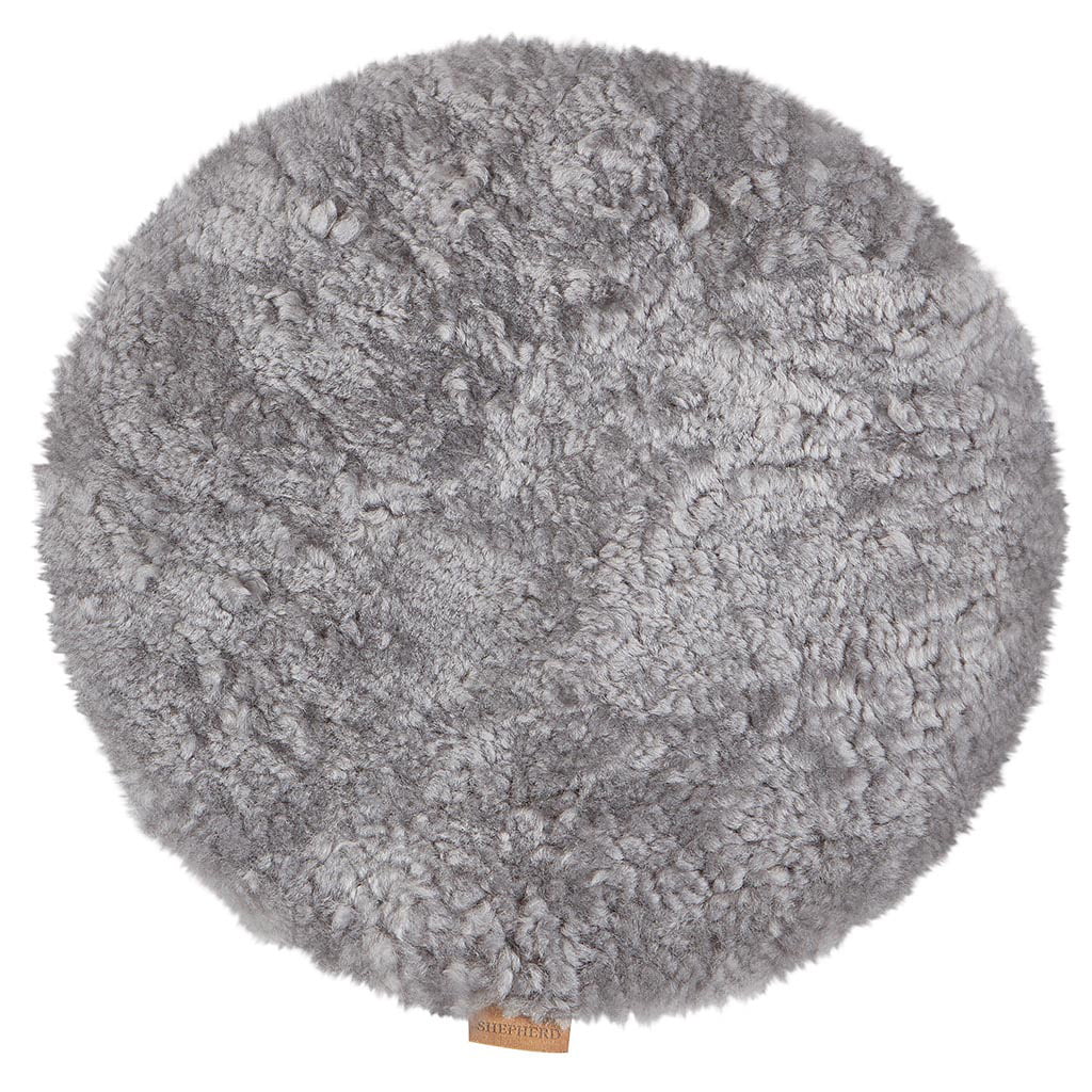 Shepherd fårskinnsdyna idag 38 cm granit