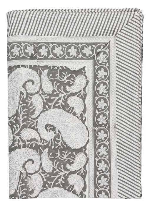 Chamois duk Big Paisley Dark Grey