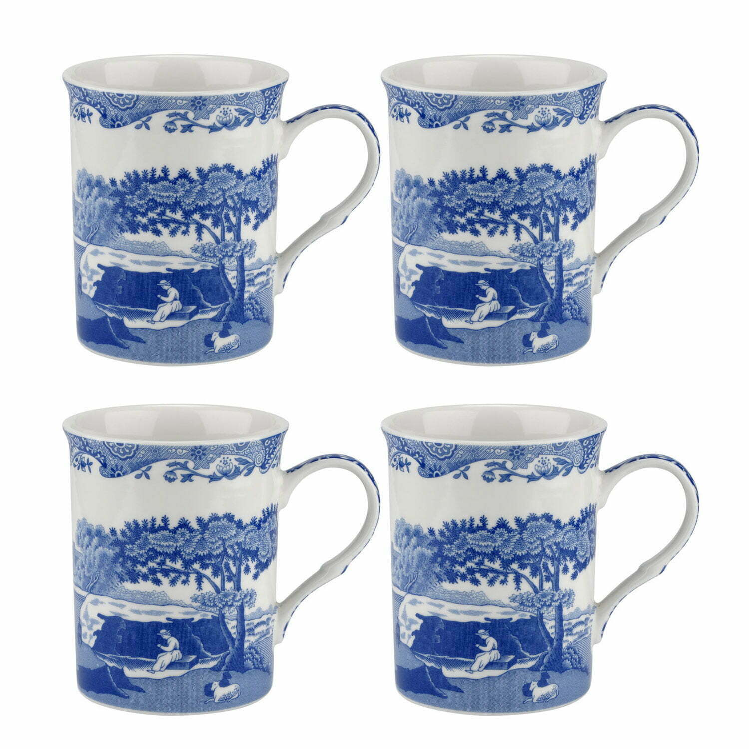 Spode Blue Italian Muggar 4-pack 0.34 L