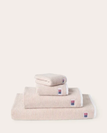 Lexington original towel White/Tan Stripe