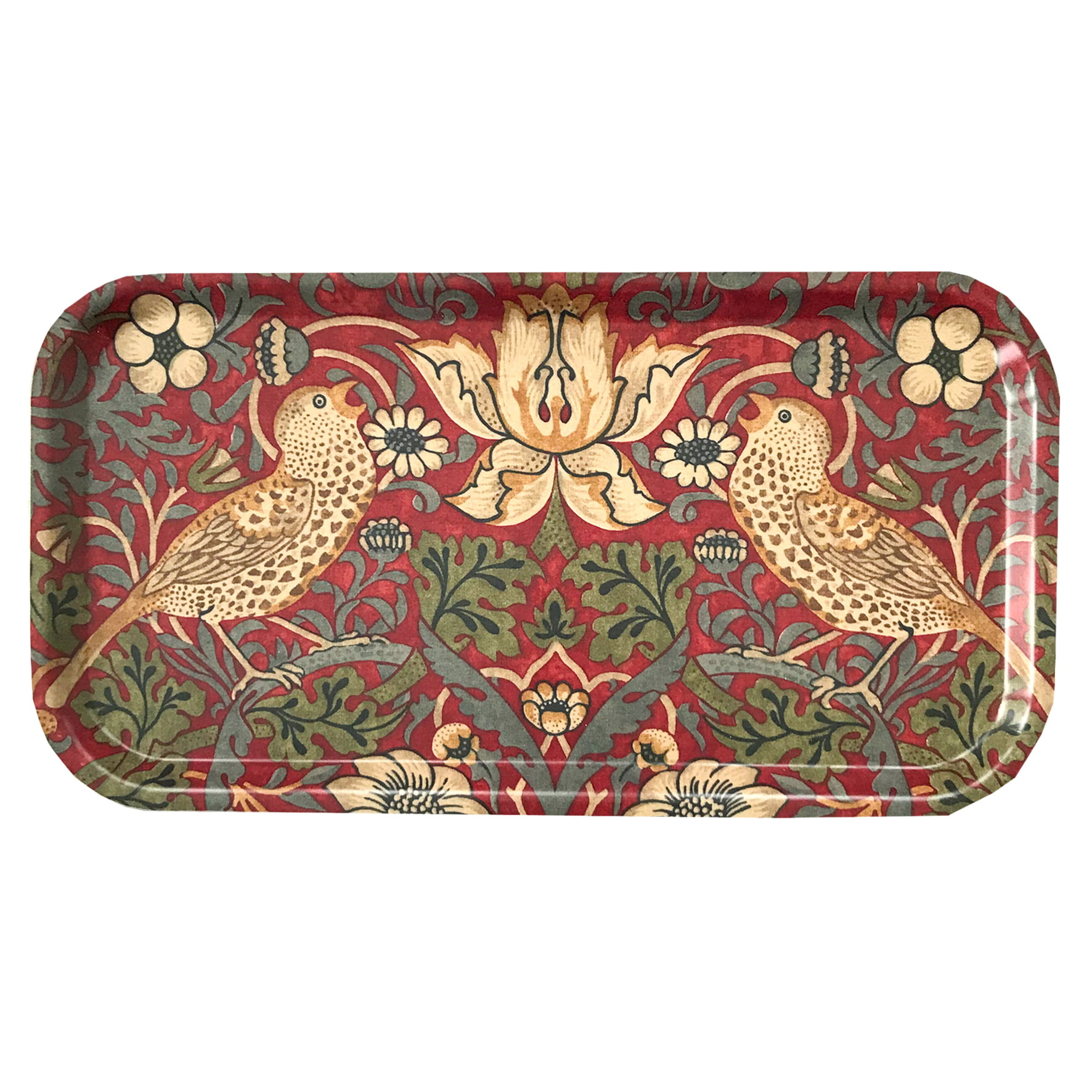 Morris Cocktailbricka Strawberry Thief Röd 43x22 cm