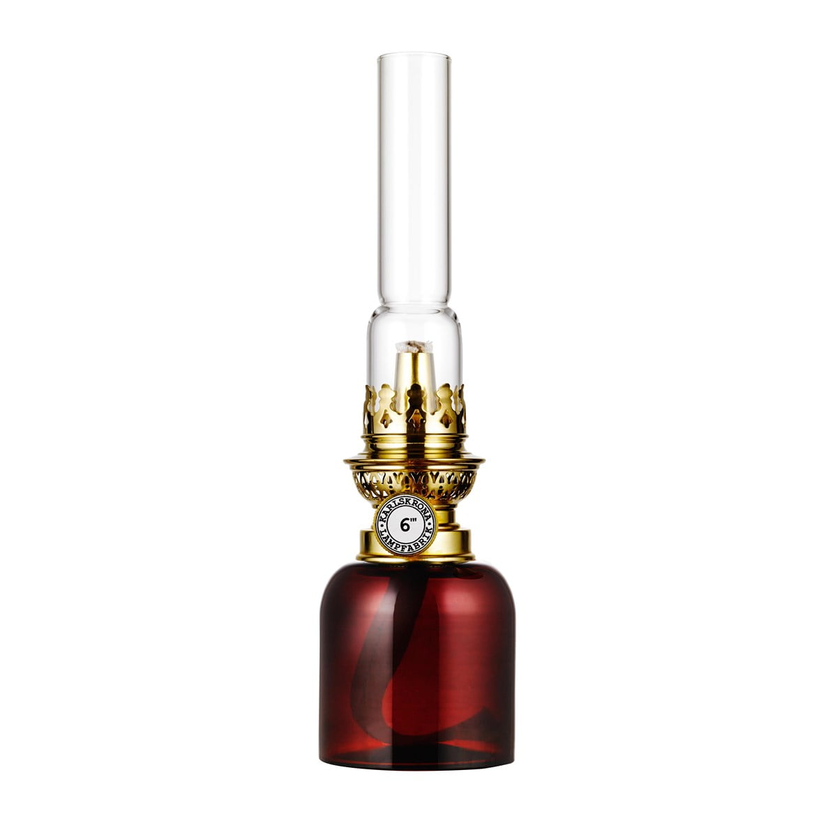 Karlskrona Lampfabrik Fotogenlampa Brun