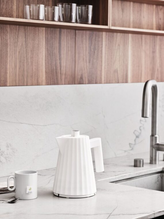 Alessi Vattenkokare Plissé Vit 1.7L