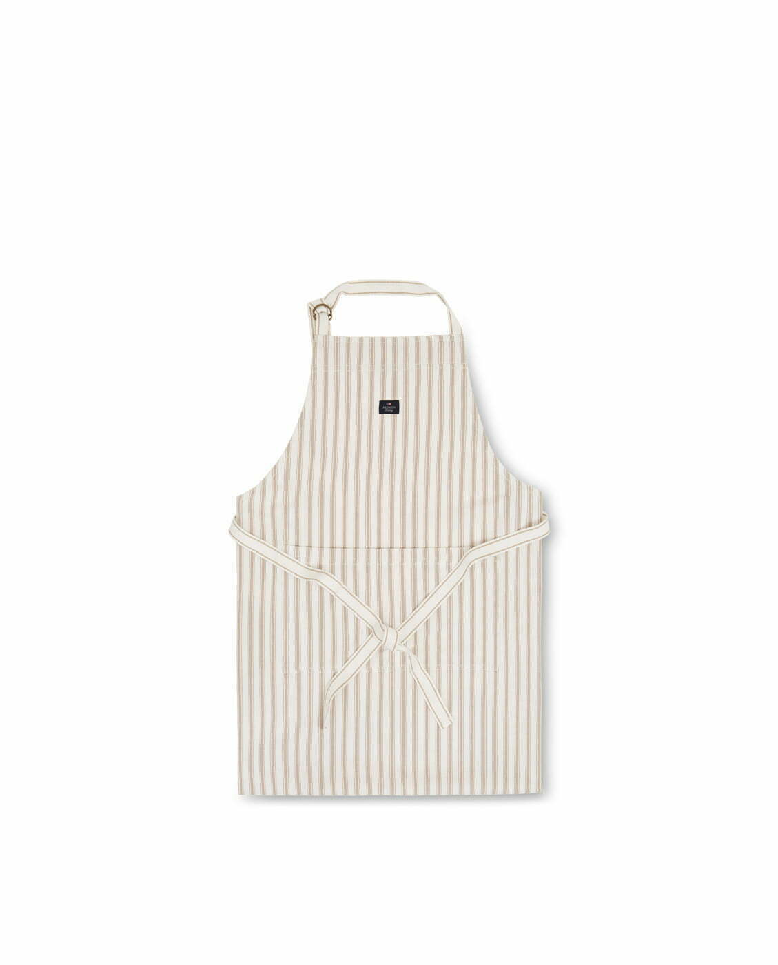 Lexington Icons Cotton Herringbone Striped Apron Beige/White