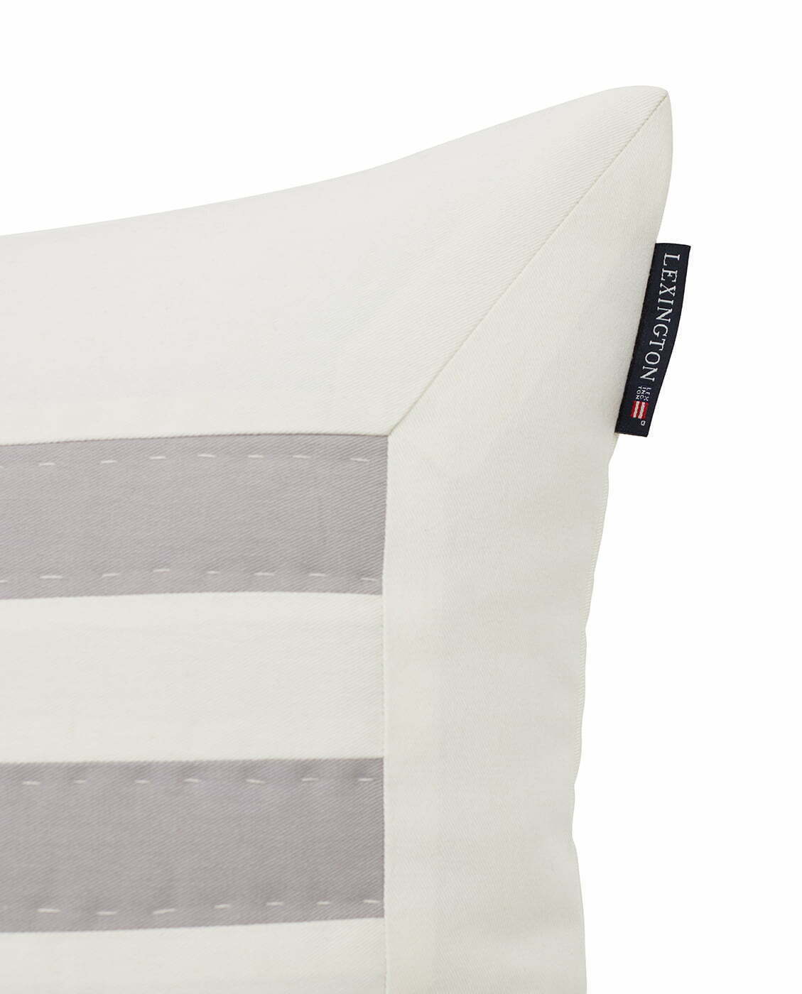 Lexington Arts & Crafts Cotton Pillow Cover White/Gray