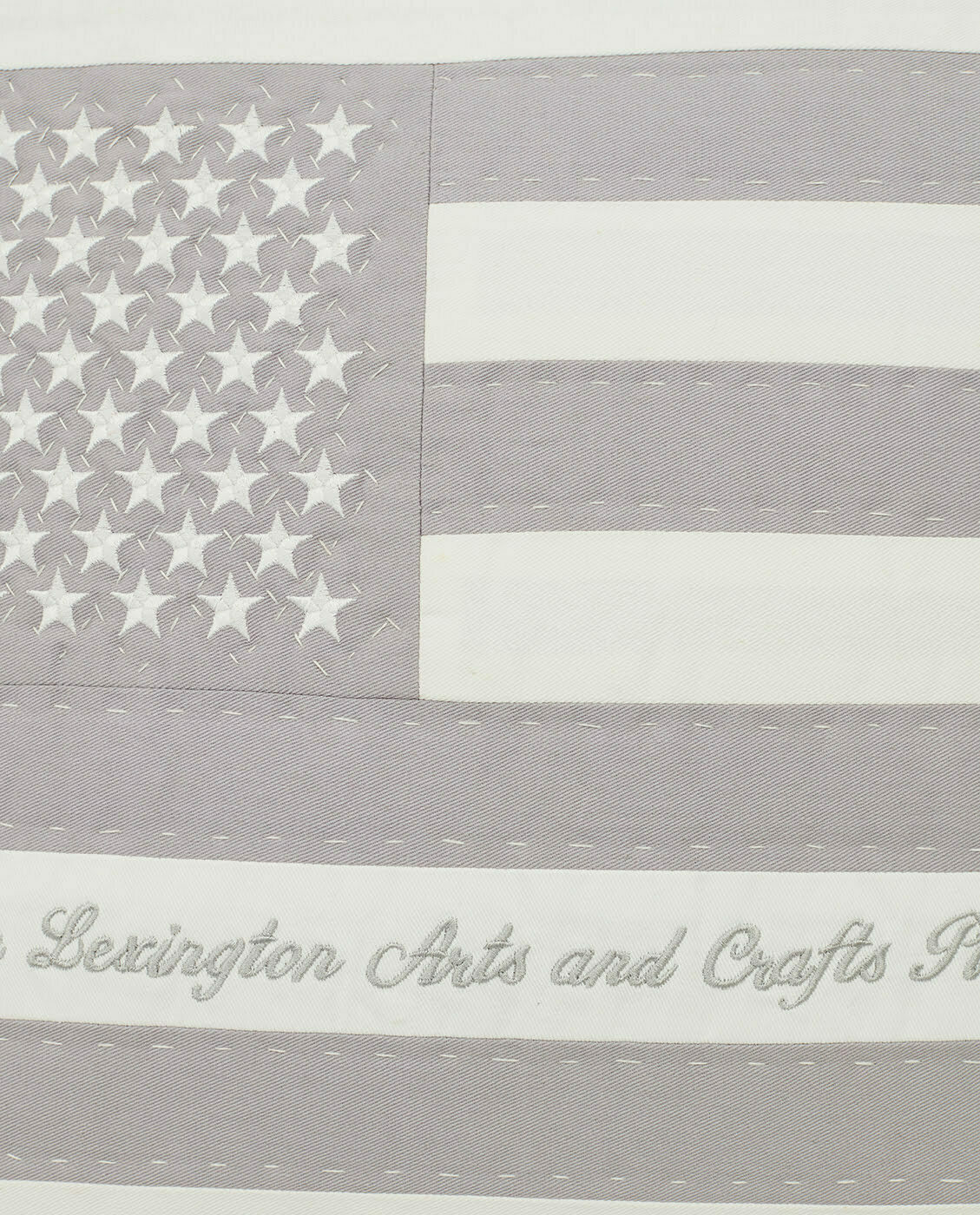 Lexington Arts & Crafts Cotton Pillow Cover White/Gray