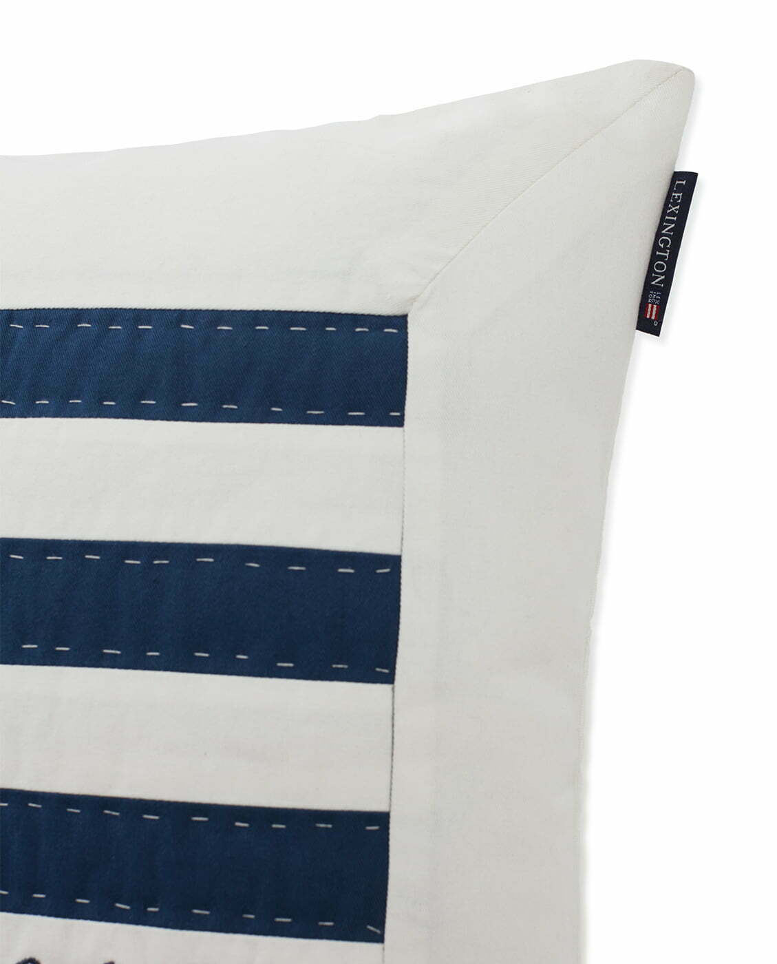 Lexington Arts & Crafts Cotton Pillow Cover White/Blue