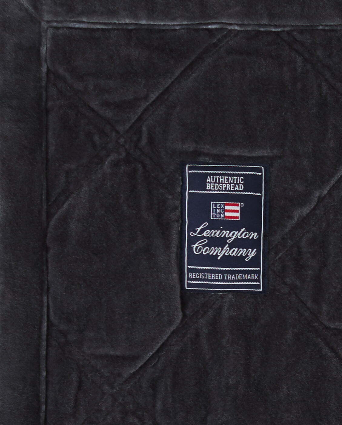 Lexington Quilted Cotton Velvet Bedspread Dk. Gray 160x240 cm Butik