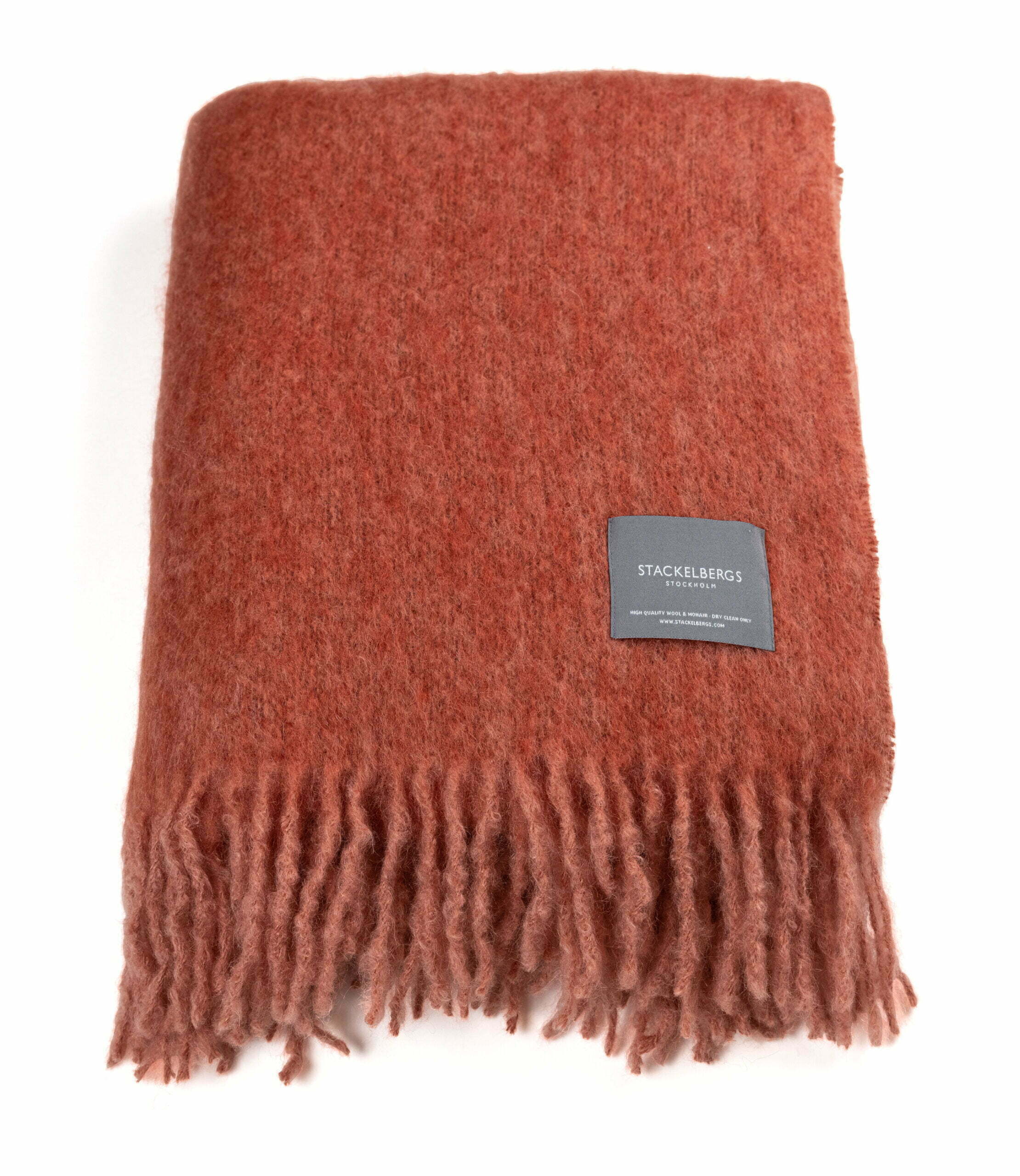 Stackelbergs Mohair Pläd Mellow Rose & Brick Melange
