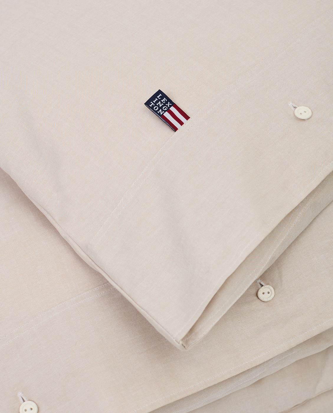 Lexington Pin Point Beige Cotton Pillowcase