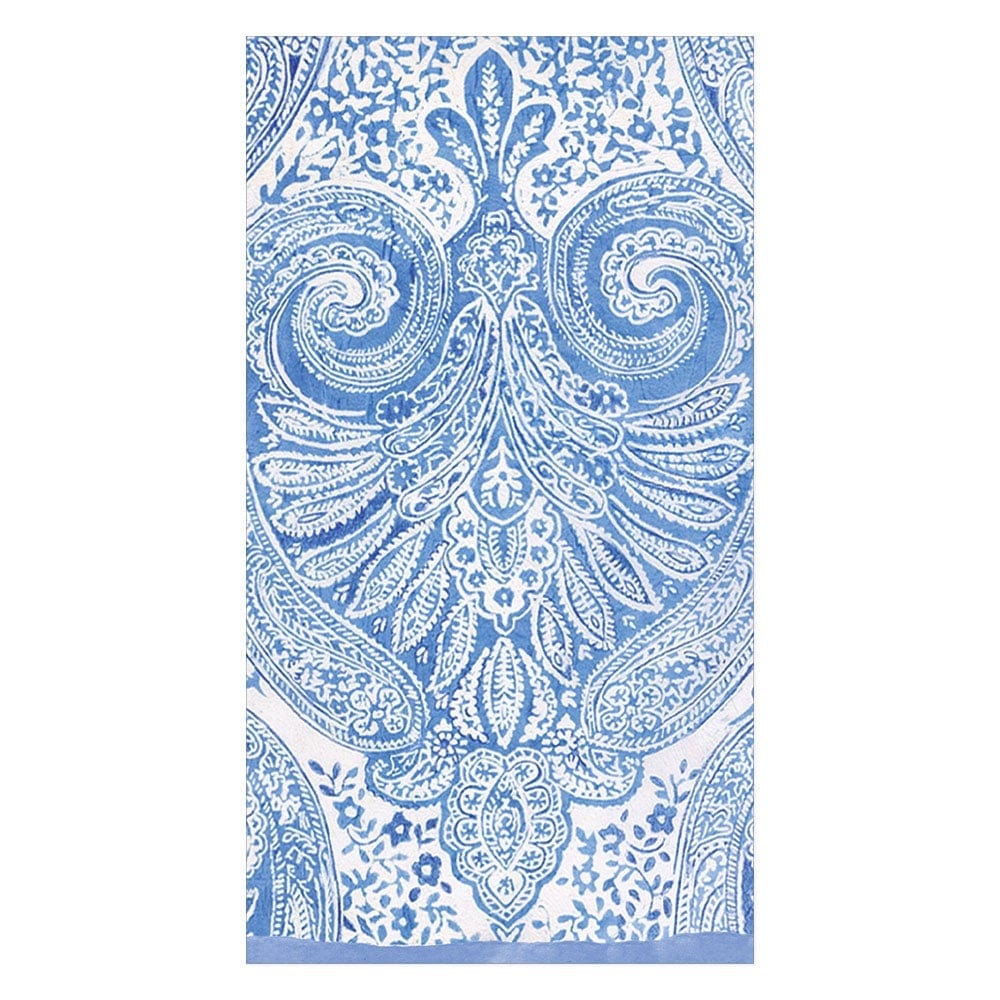 Caspari Servetter Paisley Medallion Blue 11x20cm
