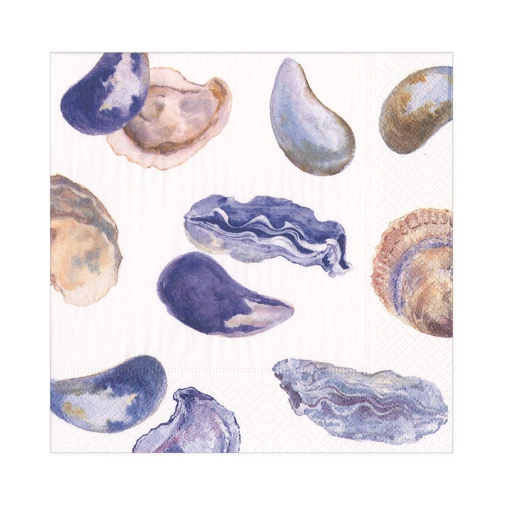 Caspari Servetter Oysters And Mussels 16.5x16.5 cm