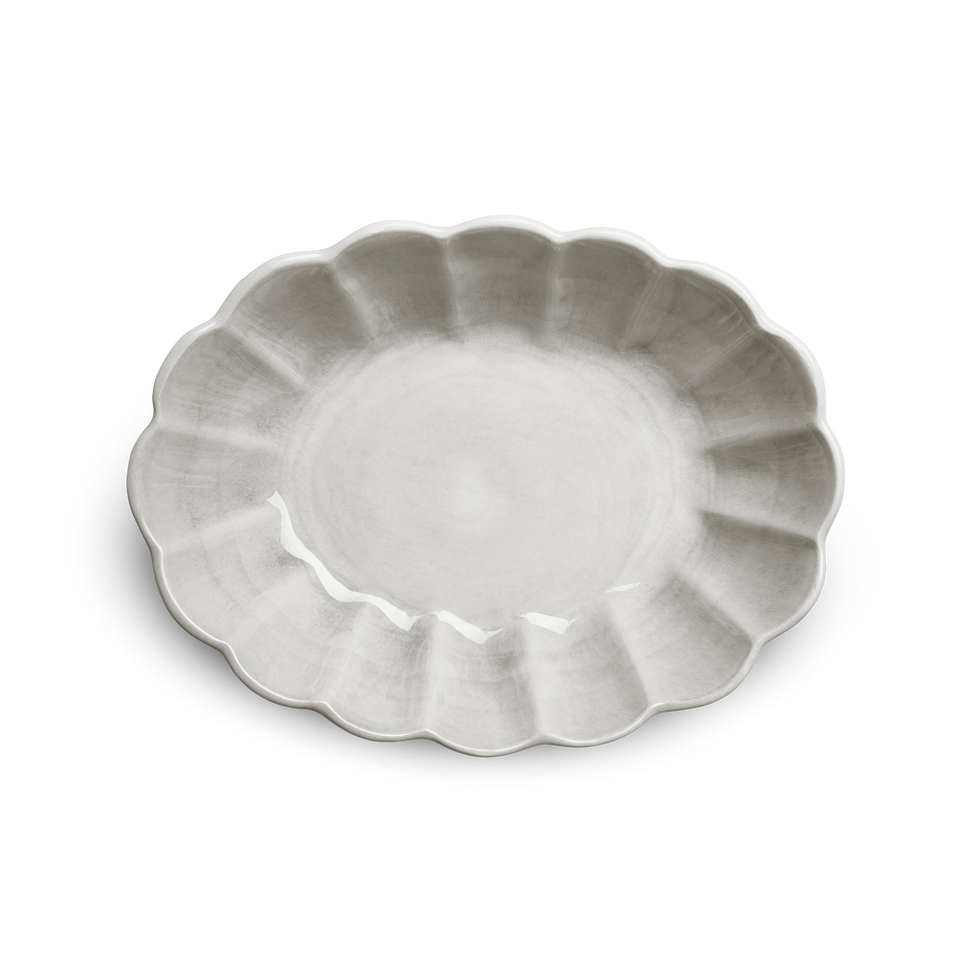 Mateus ostronskål grå oval