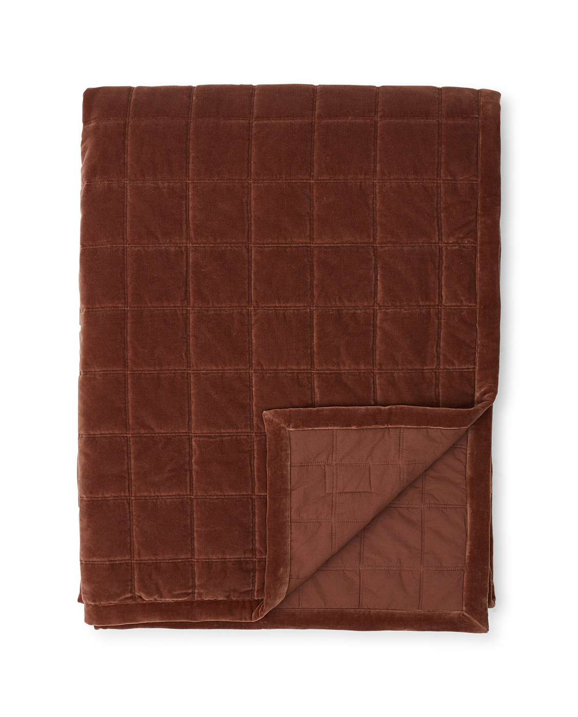 Lexington Quilted Cotton Velvet Bedspread Rustic Brown Butik Victoria
