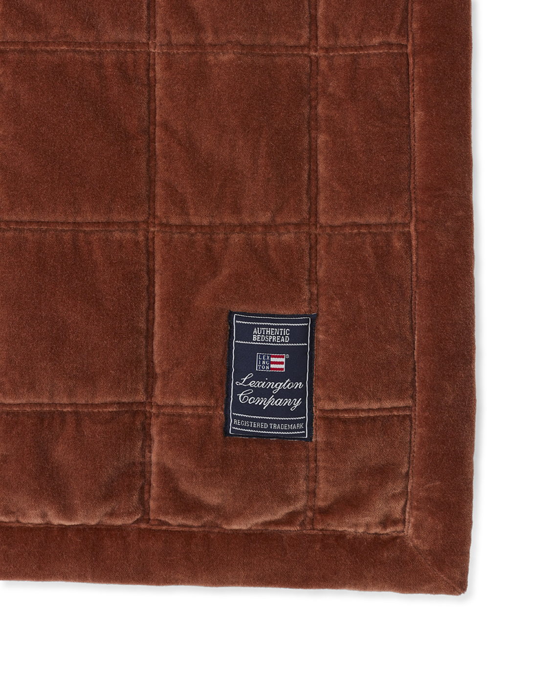 Lexington Quilted Cotton Velvet Bedspread Rustic Brown Butik Victoria