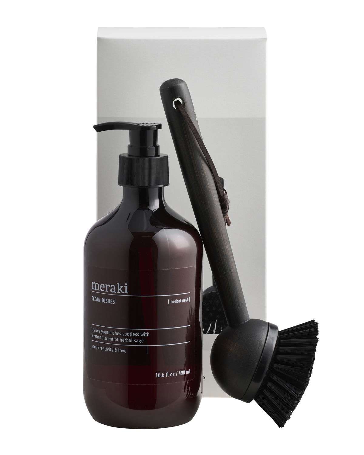 Meraki Gåvoset Diskmedel och Diskborste Herbal nest