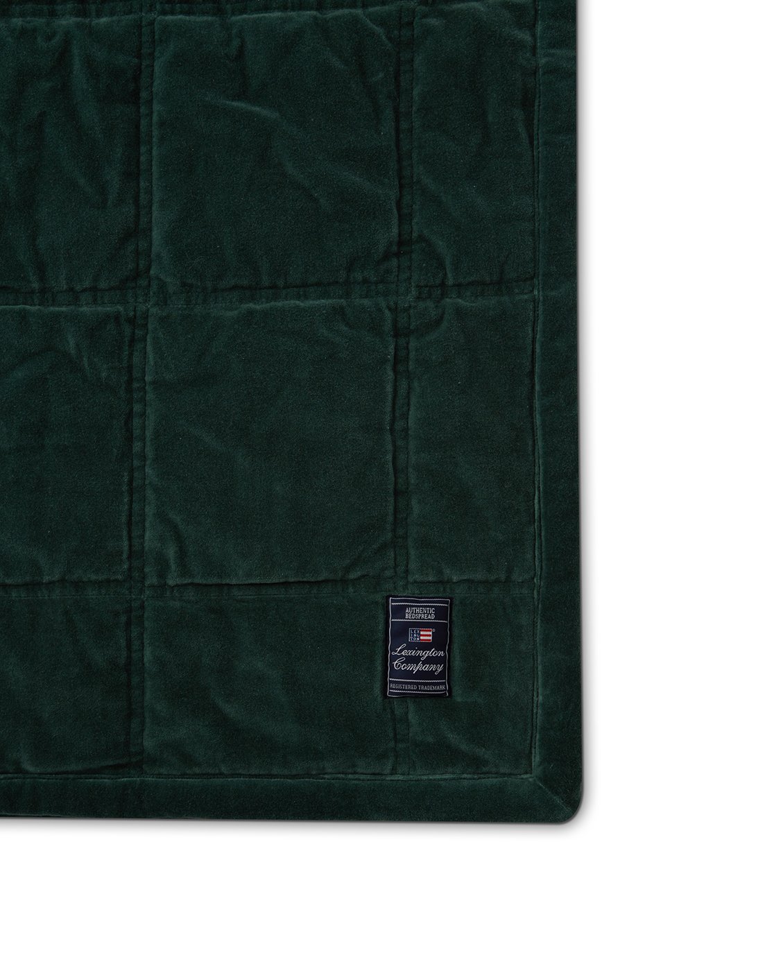 Lexington Quilted Cotton Velvet Bedspread Green Butik Victoria