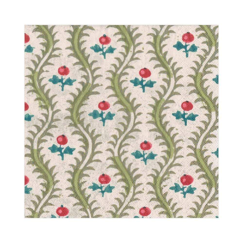 Caspari Servetter Holly 16.5x16.5 cm