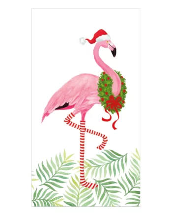 Caspari Servetter Christmas Flamingos 11x20cm