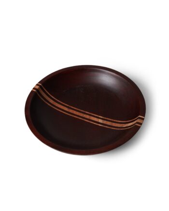 Lexington Wood Serving Bowl With Stripes