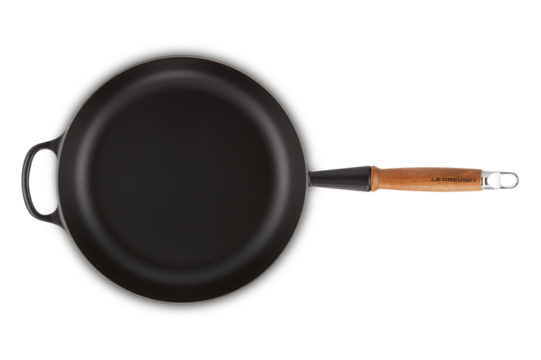 Le Creuset Stekpanna Gjutjärn med Trähandtag Matt Svart - Bild 4