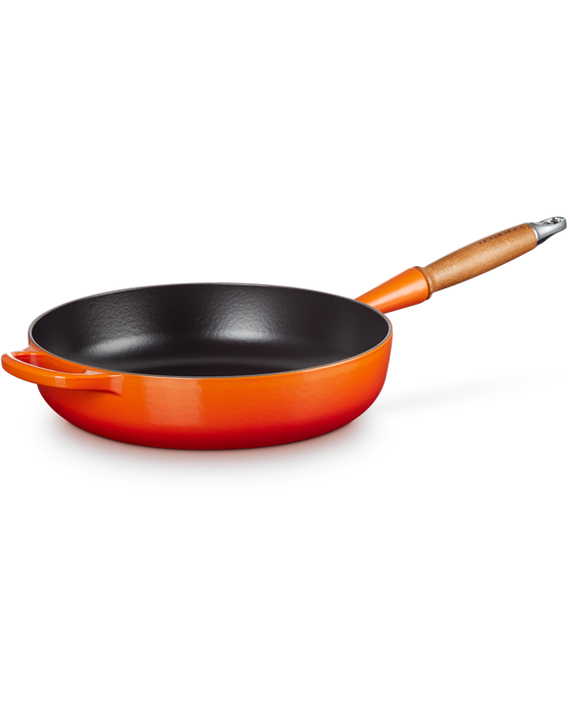 Le Creuset Stekpanna Gjutjärn med Trähandtag Vulkan