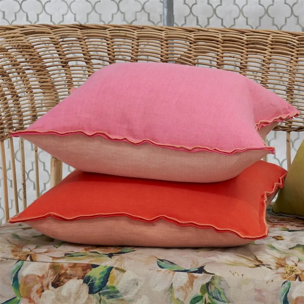 Designers Guild Kudde Brera Lino Nasturtium & Papaya 45x45cm