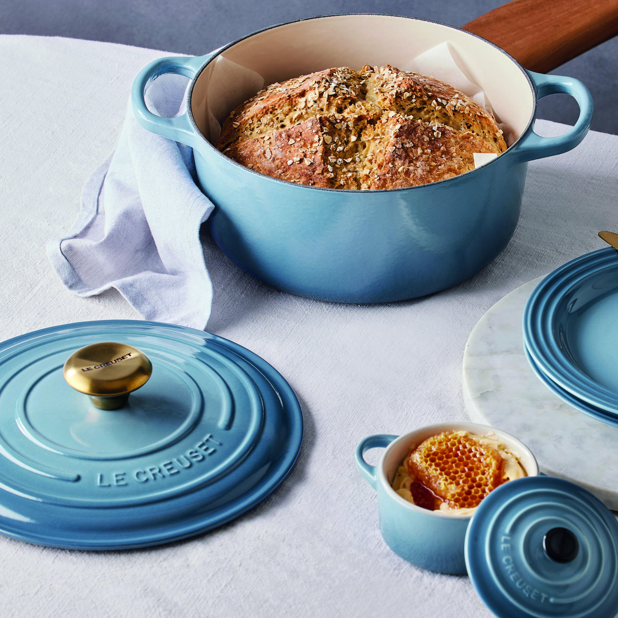 Le Creuset Gryta Rund 24 cm 4,2 L Chambray