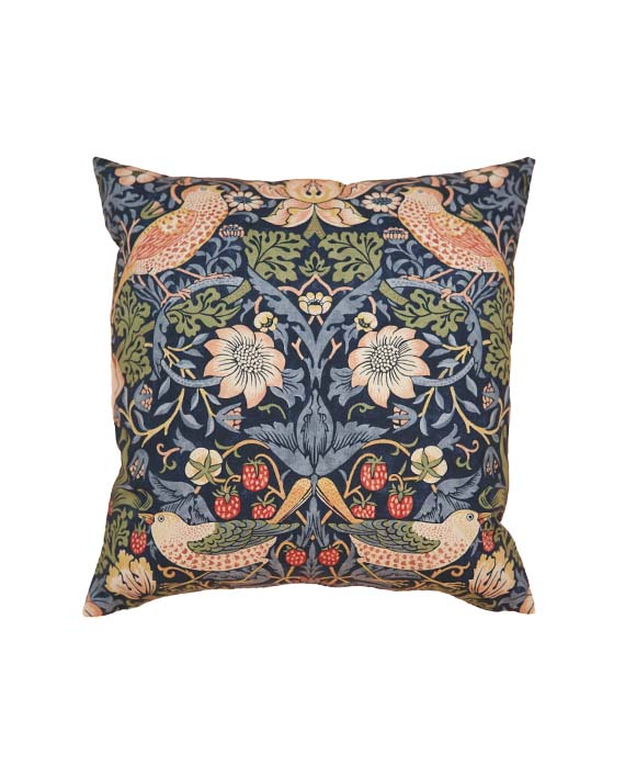 William Morris Kuddfodral Strawberry Thief Indigo Mineral 46x46 cm
