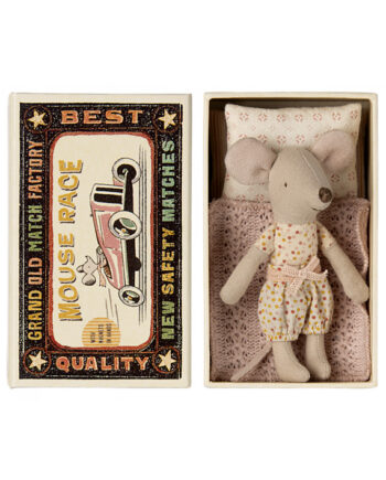 Maileg Lillasyster Mus i Tändsticksask