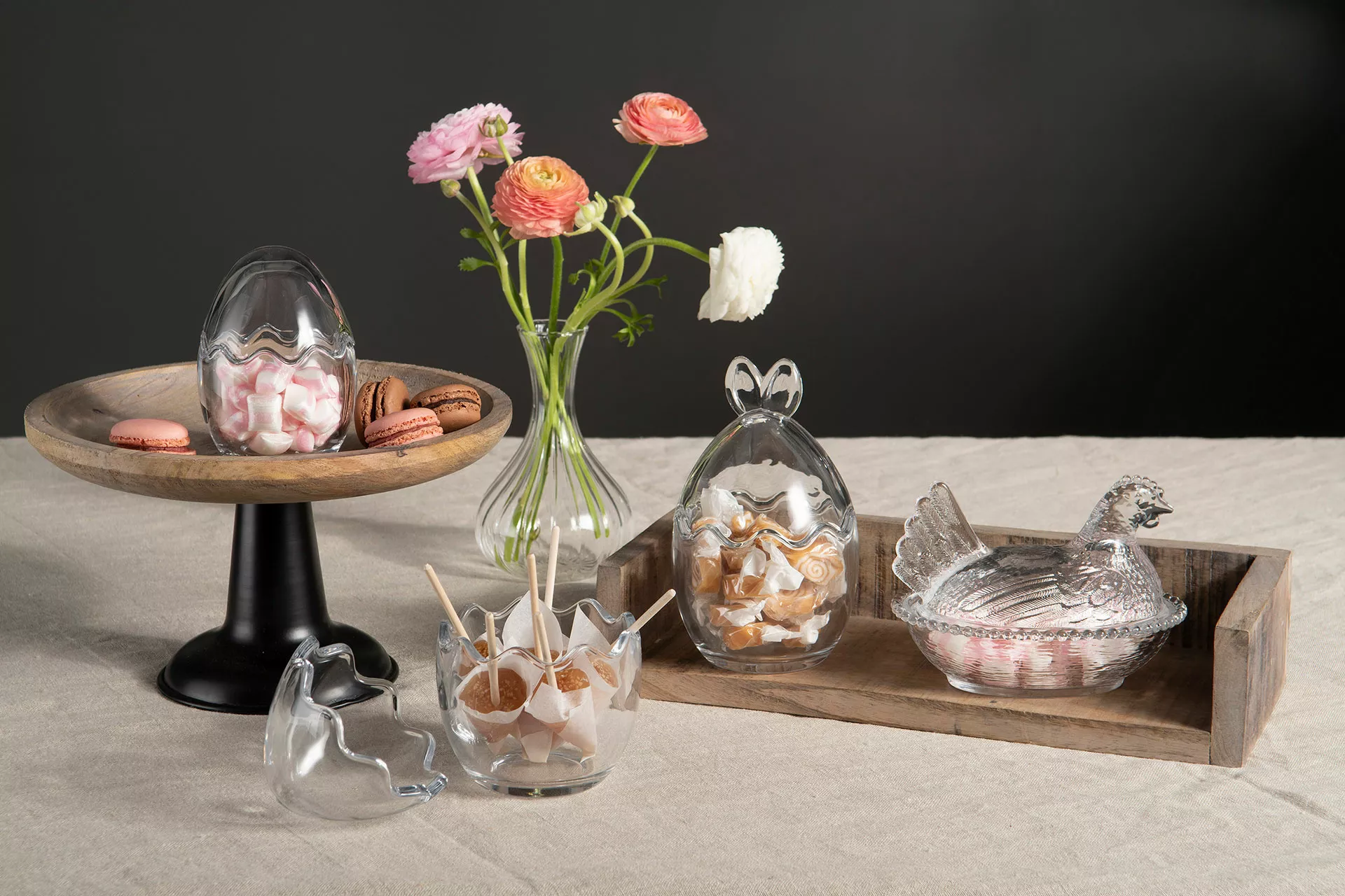 Glasskål Höna