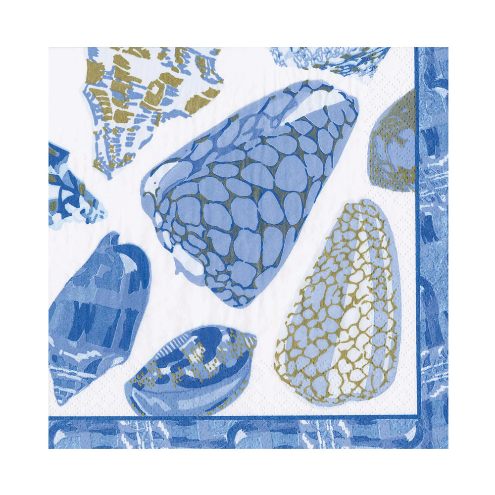 Caspari Servetter Coquillage Blue