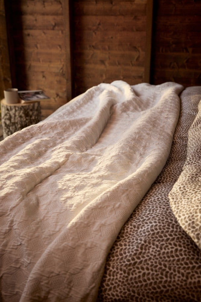 Lexington Överkast Diamond Jacquard White