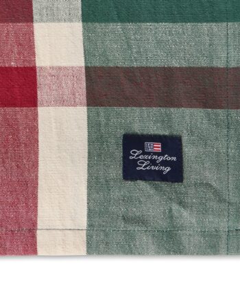 Lexington Duk Checked Linen/Cotton Green/Red/Beige