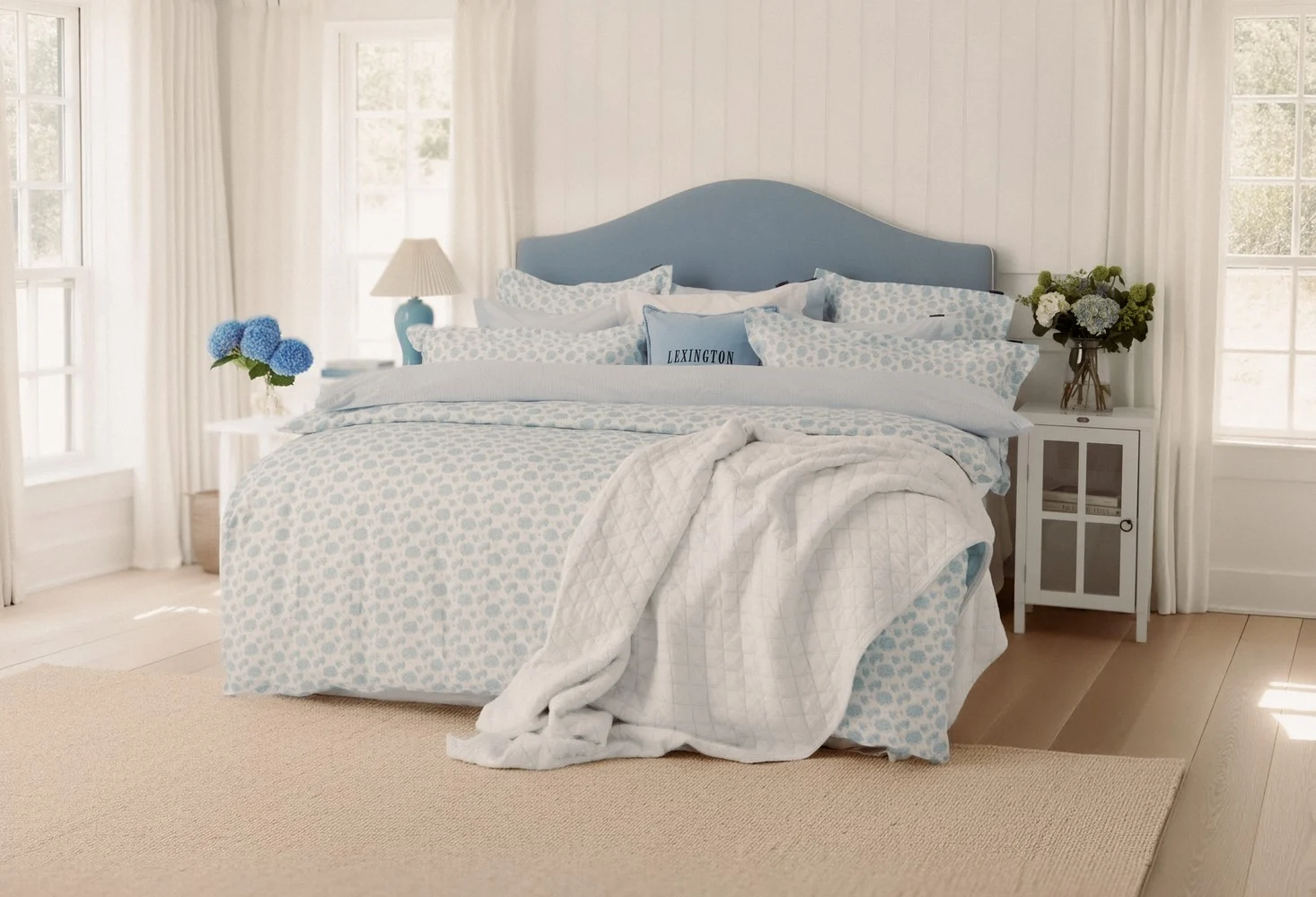 Lexington Överkast Jacquard Ekologisk Bomull Vit