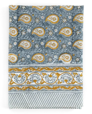 Chamois Duk Botanique Paisley Blue&Ochre